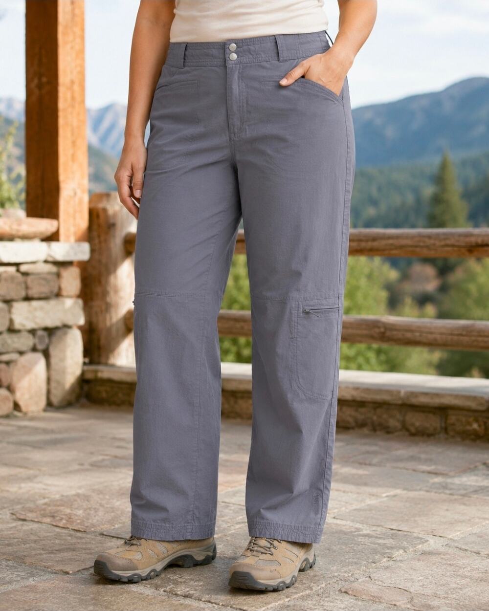 Lucy City Walkabout Gray Utility Pants L Gorpcore Hiking Travel